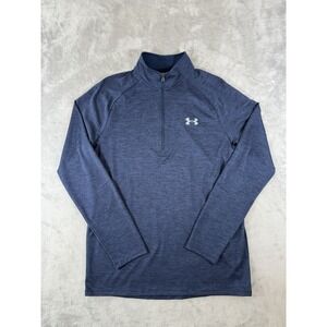 Under Armour Sweater Mens Medium Blue 1/4 Zip Performance Pullover